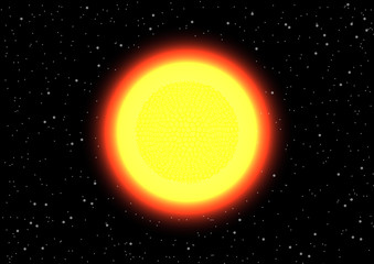 The sun vector space background