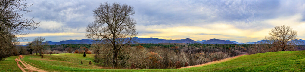 Autumn panorama of the Smoky Mountains