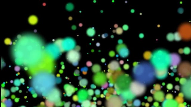 Animation of confetti rising and falling. confetti exploding on a black background 