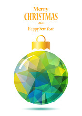 blue green christmas ball