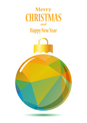 blue yellow christmas ball