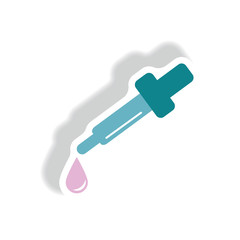 stylish icon in paper sticker style eye drops