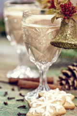 Eggnog cocktail for Christmas and New Year 