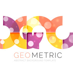 Geometrical minimal abstract background with light effects