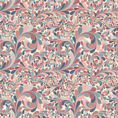 Seamless background in abstract style blue and pink.