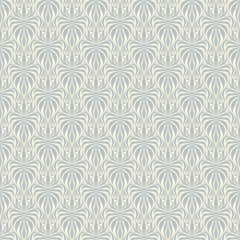 Seamless background of light beige and blue color in the style of Damascus