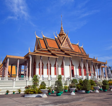 Famous Silver Pagoda in Phnom Penh, Cambodia