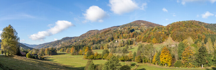 Paysage des Vosges en automne