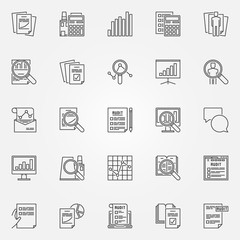 Audit icons set