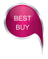 vector - pink best buy icon speech bubble 