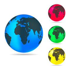 Planet Earth icon. Vector illustration.