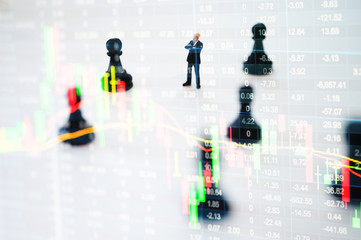 Concept of stock market strategy.