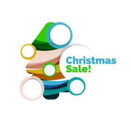 Abstract Christmas sale banner design with blank space