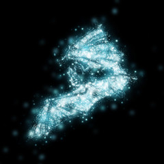 Sparkles Bat Halloween Blue