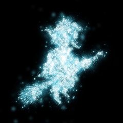 Sparkles Witch Halloween Blue