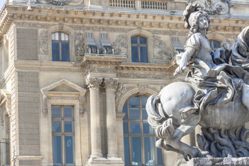 Fototapeta na wymiar Equestrian statue of king Louis XIV