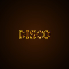 Disco neon sign.