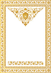 Obraz premium Ornate golden frame