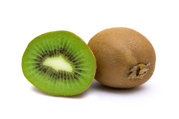 Fototapeta premium Kiwi fruit isolated on white background, macro