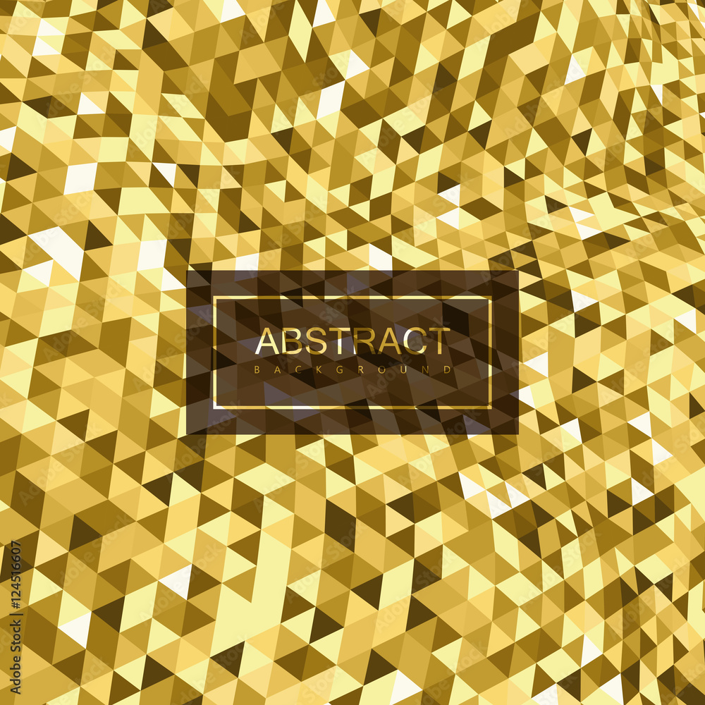 Poster abstract polygonal distorted background with colorful triangulation