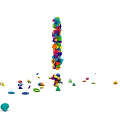 znak symbol z prostych figur 3D © vempireart