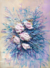 Oil painting flowers © serge-b