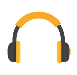 Headphones vector icon isolated