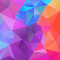 vector abstract irregular polygon background with a triangular pattern in spring vibrant pastel neon colors