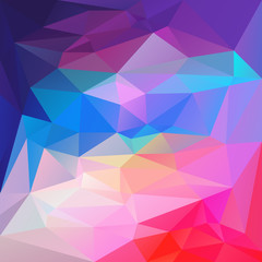 vector abstract irregular polygon background with a triangular pattern in vibrant blue, purple, pastel and hot pink colors
