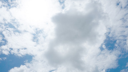 Gray Cloud center in the blue sky for background