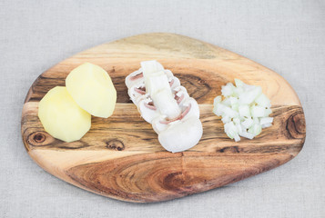 Ingredients for mushroom soup