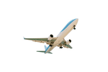 passenger airplane isolated on white background.