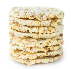 Corn Waffles isolated on white