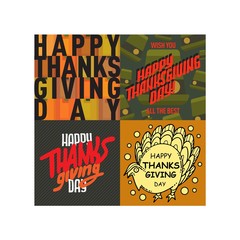 Vector collection thanksgiving card.