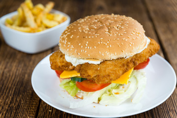 Homemade Fish Burger