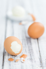 Portion of bolied Eggs (selective focus)