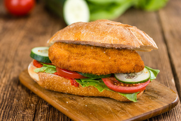 Bun with a Chicken Schnitzel