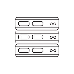 Device icon. Data base center and web hosting theme. Isolated design. Vector illustration