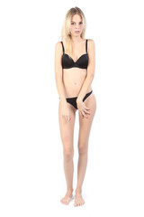 Bellissima modella magra in lingerie 