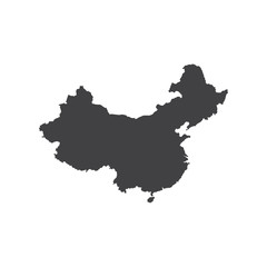 Republic of China map silhouette