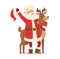 Christmas santa claus vector illustration.