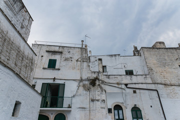 Facade of a building located in Ostuni, also known as 