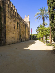 Befestigungsanlage Alcázar de los Reyes Cristianos, Alcazar der katholischen Könige, Cordoba, Andalusien, Spanien, Europa