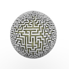 3d  endless labyrinth maze planet ball
