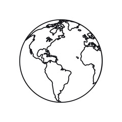 Obraz premium Planet sphere icon. Earth world and globe theme. Isolated design. Vector illustration