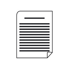 Piece of paper icon. Document data archive and information theme. Isolated design. Vector illustration