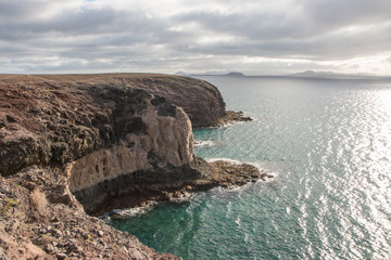 Fototapeta na wymiar Cliffs of Lanzarote