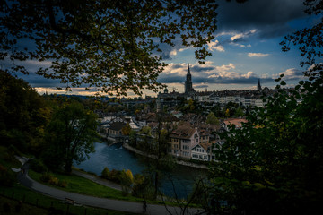 View on to the old city of Bern (Switzerland)