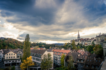 Aussicht von der Nydeggbrücke in Bern