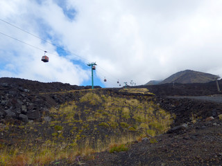 Etna volcano cableway